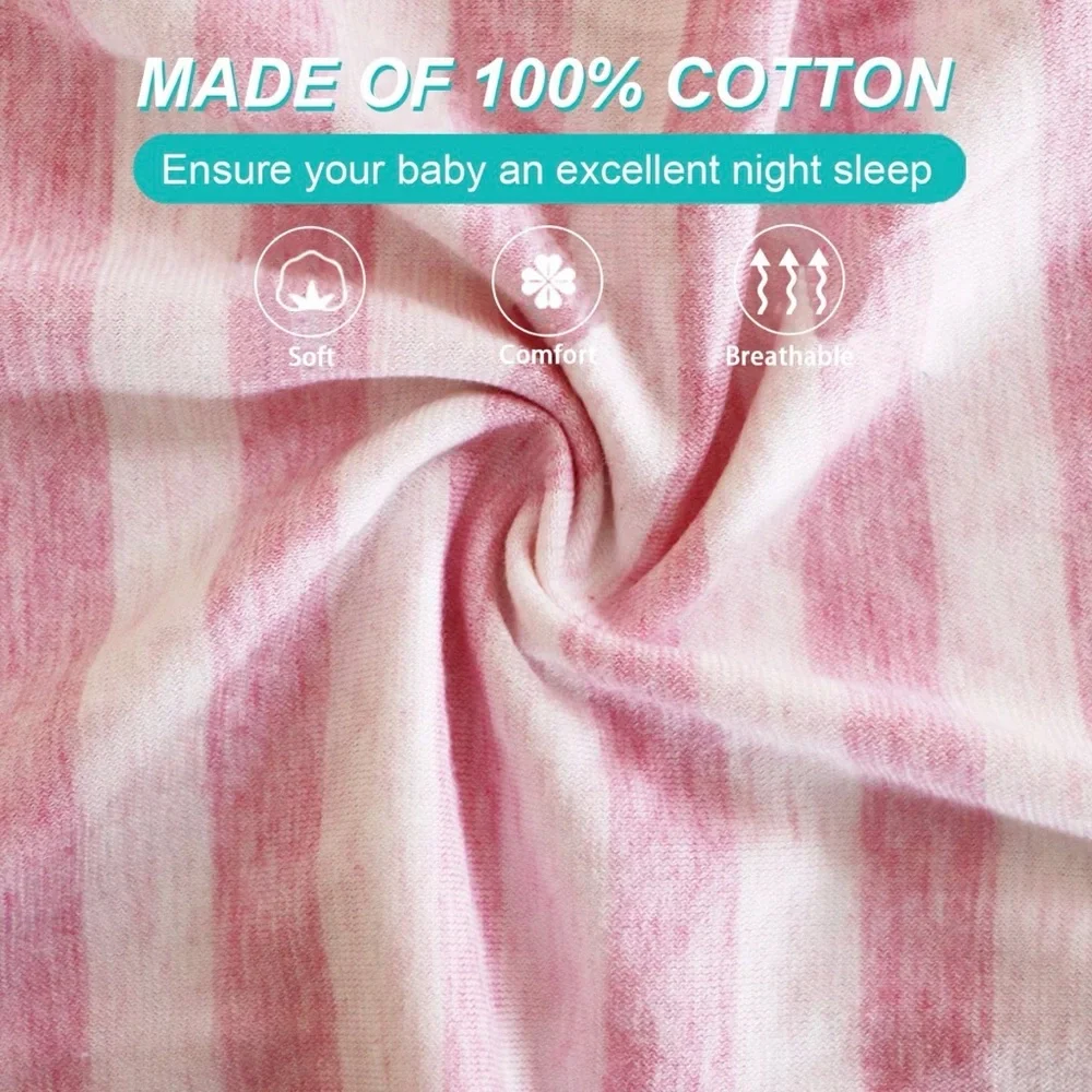 NTBAY®️ Lot x 2 Cotton Jersey Knit Stripe Toddler Travel Pillowcases|